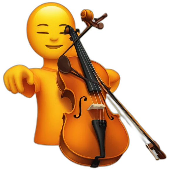 orange-and-yellow-painting-with-a-violin-in-the-middle emoji