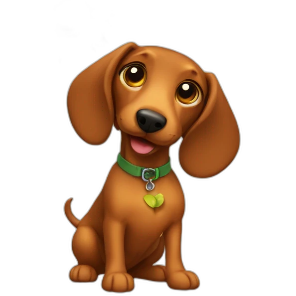 Teckel with sunflower emoji