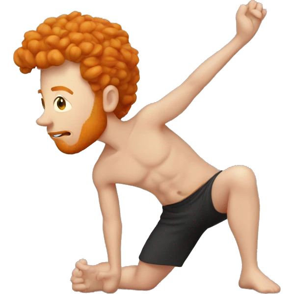Ginger emoji doping yoga emoji