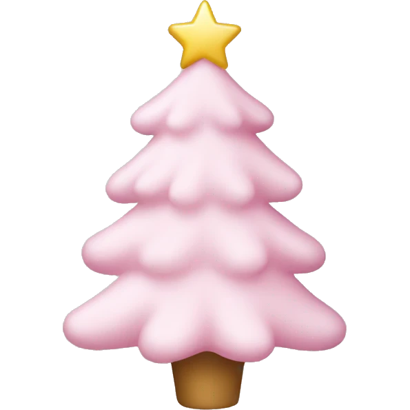 pale pink christmas tree decoration  emoji