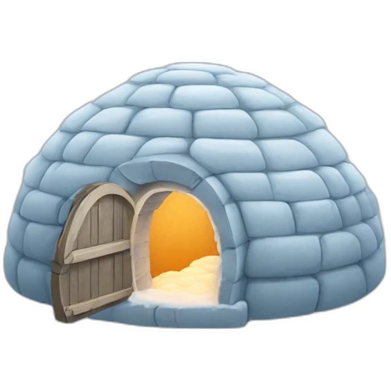 igloo with two eyes outside emoji