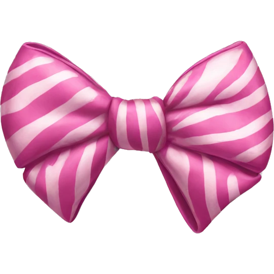 Pink zibra bow emoji