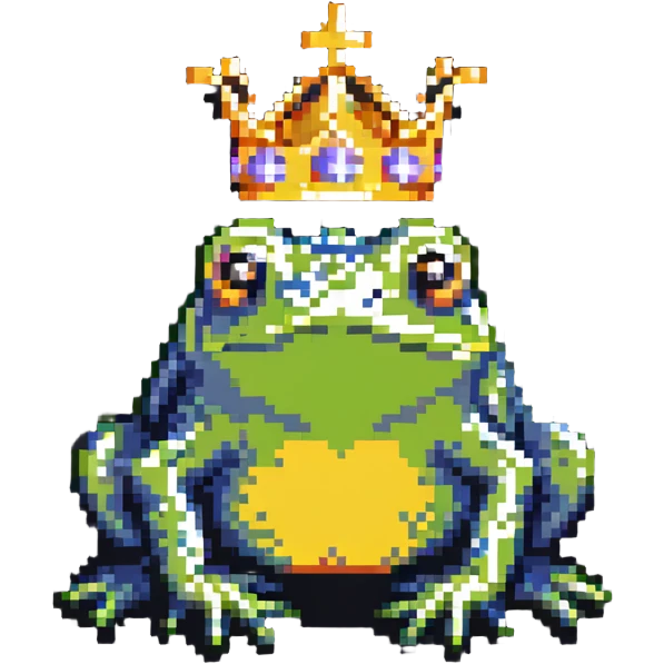 crowned frog emoji