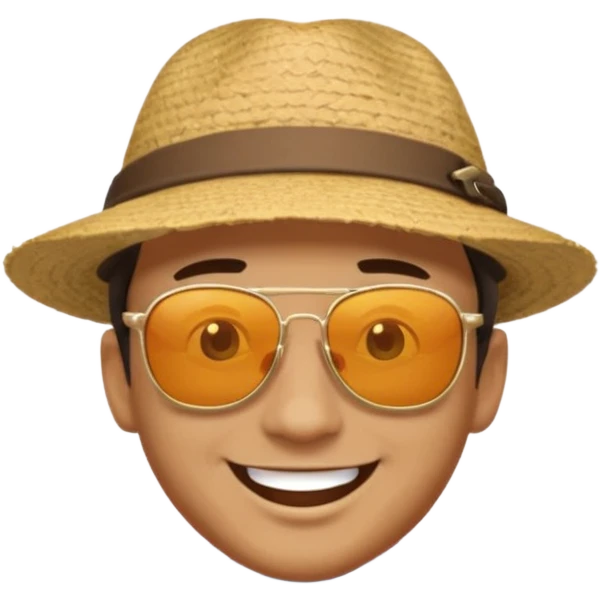 man happy satisfied with floatin arround emoji