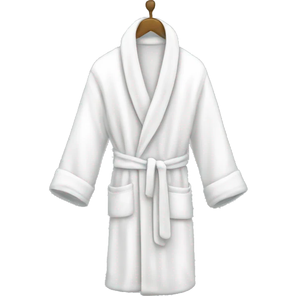 White bath robe  emoji