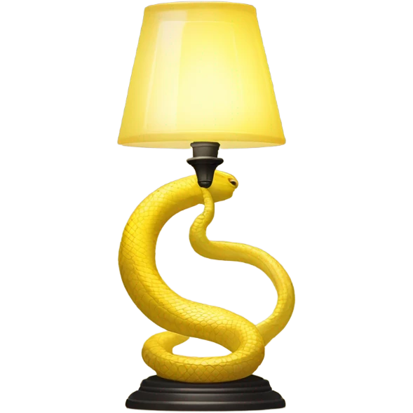dendera snake yellow light in lamp glass  emoji