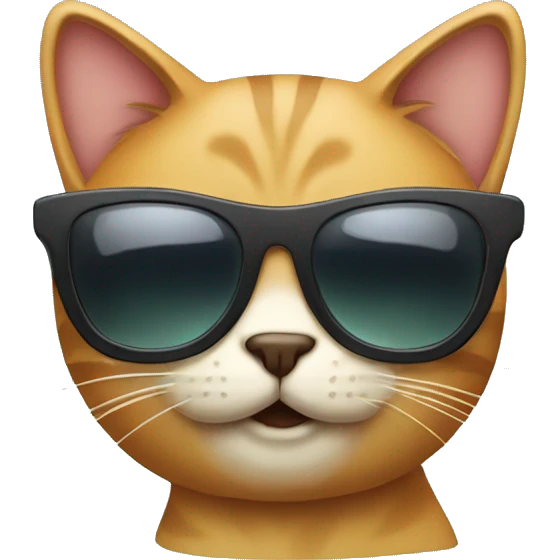 Cat with sunglasses emoji