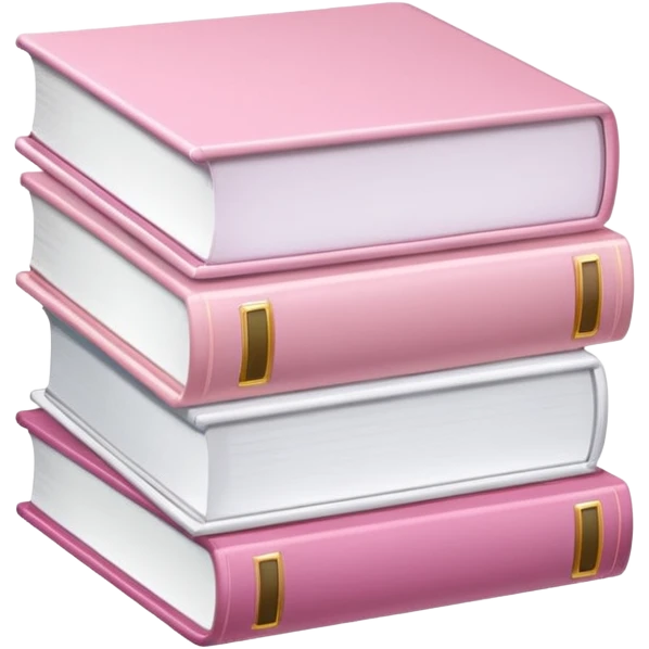 Light Pink and white books emoji