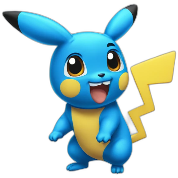 Blue pickachu emoji
