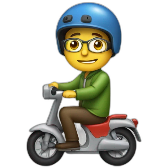 jerome Hoerth sur un sccoter emoji