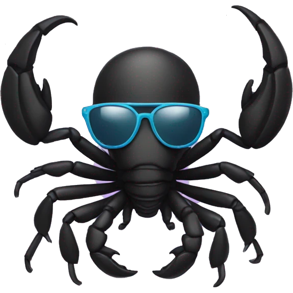 Scorpion with sunglasses emoji