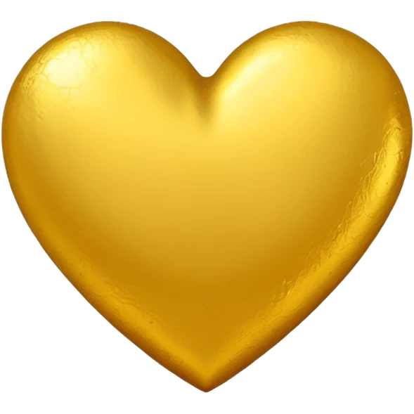 yellow heart with a gold foil texture emoji