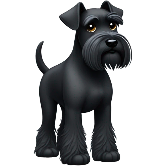 Black miniature schnauzer emoji