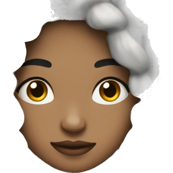 A chill girl with black hair emoji