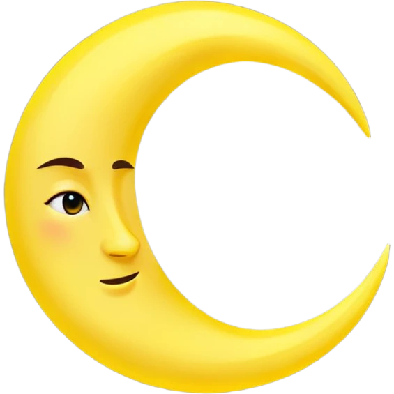 The crescent moon emoji