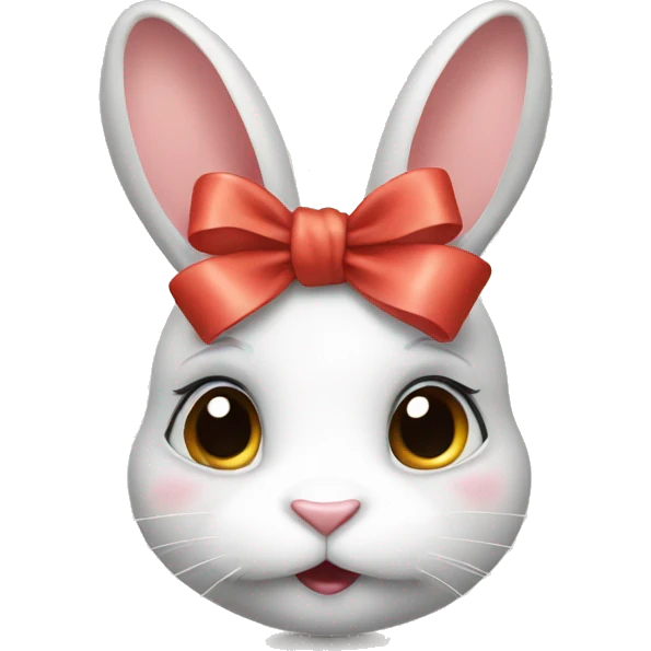 Bunny with a bow on head emoji