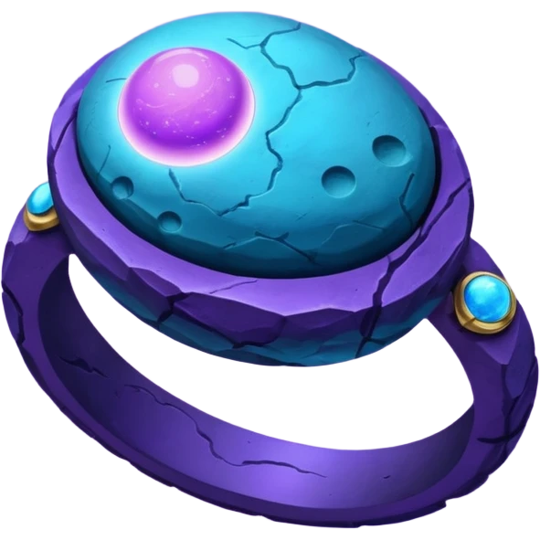 Oval shaped planet, 2 moons, ring emoji