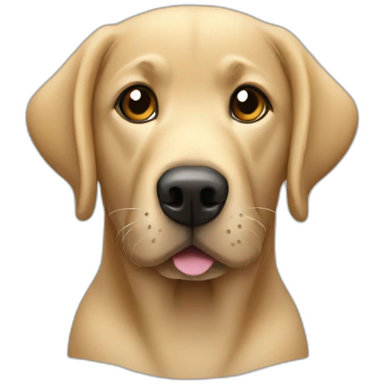 labrador using a computer emoji