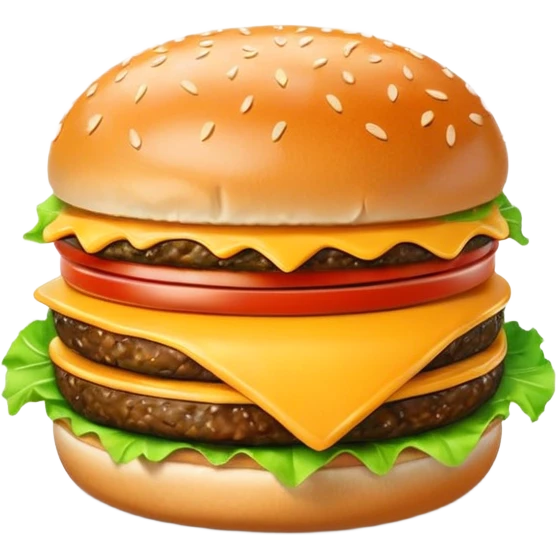 A cute 3D emoji-style letter “A” shaped like a burger, glossy finish, sesame bun forming the top and bottom, melted cheese, lettuce and patty integrated into the letter shape, smooth cartoon design, soft lighting, clean background, high-quality modern emoji look. emoji