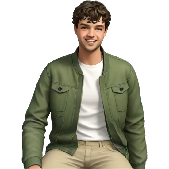 smiling boy in nature emoji