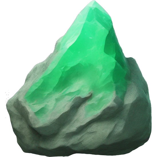 Rock sign in light mountain green olo emoji