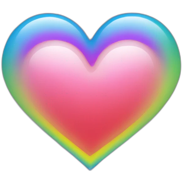 Rainbow color heart emoji