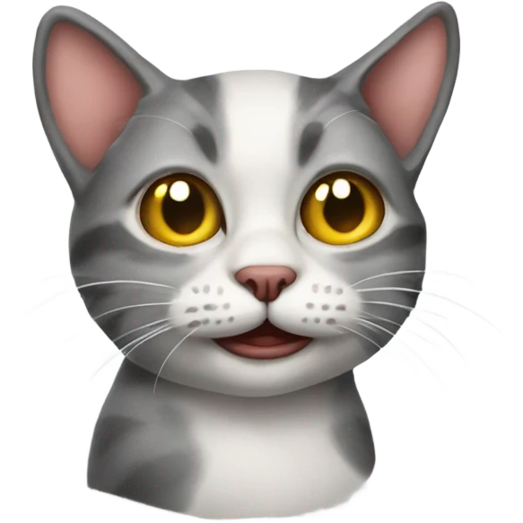 Cat with clown nose emoji