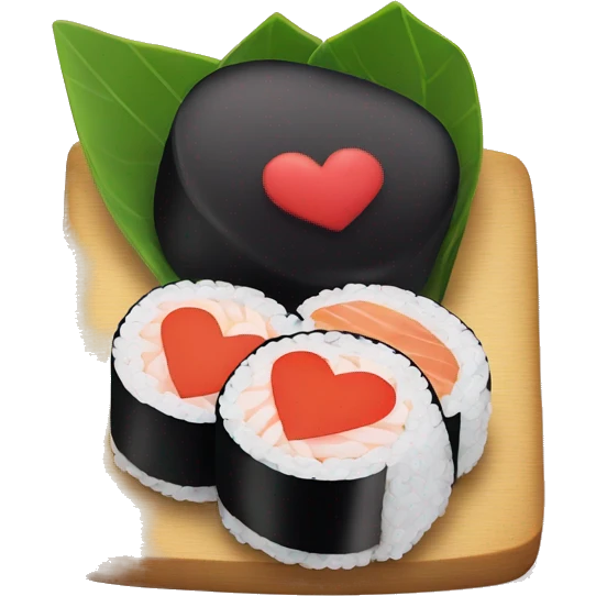 Heart sushi emoji