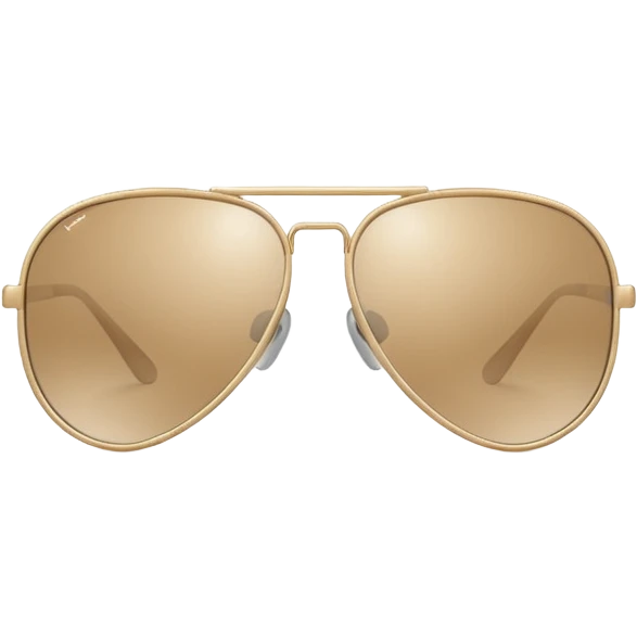 minimalist light beige aviator sunglasses emoji