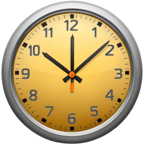simple clock icon emoji
