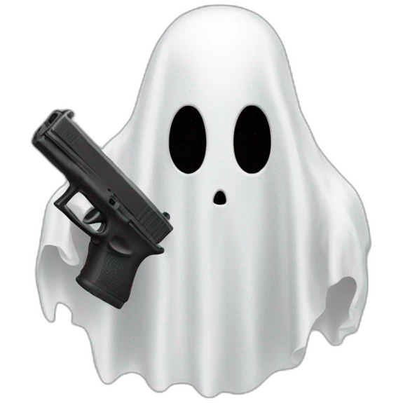 Ghost with glock emoji