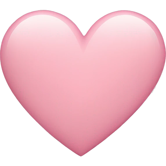 Soft pink heart emoji