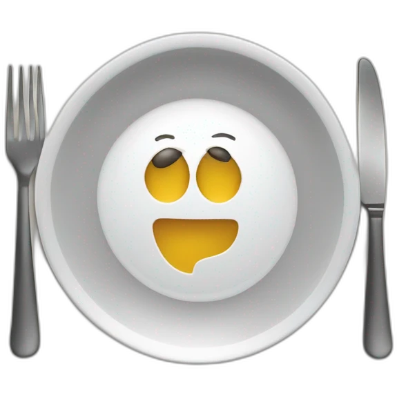 Chat servi dans une assiette emoji