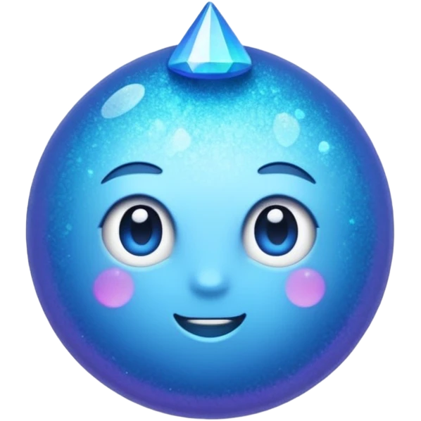 instagram glitter blue emoji