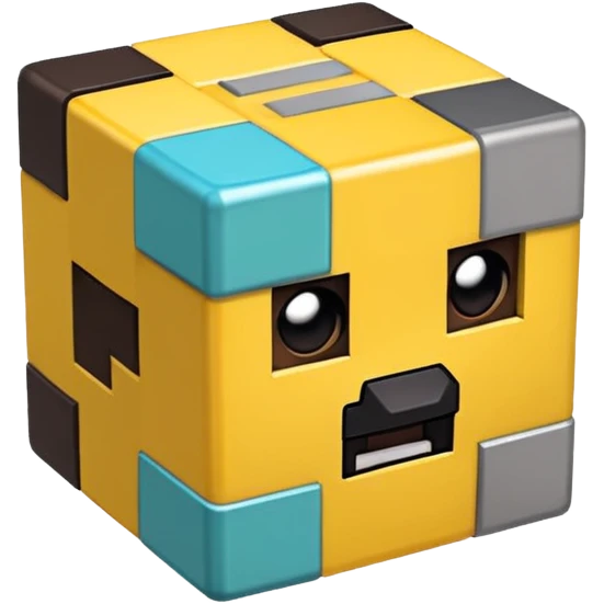 create a tuff block from minecraft emoji