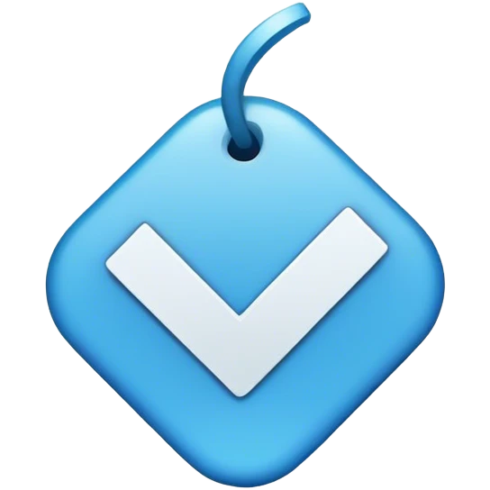 check mark, make blue emoji