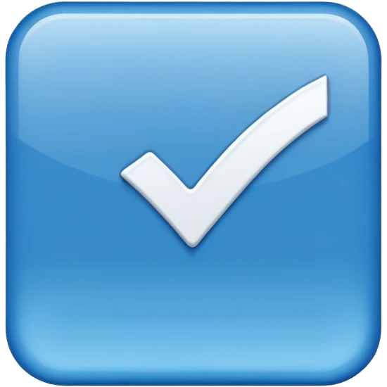 i want a small blue background with a check mark inside it emoji