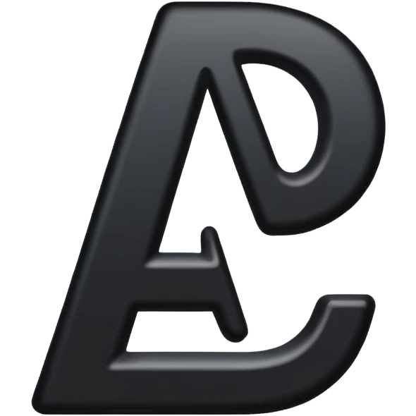 The letter a lowercase in the color black  emoji
