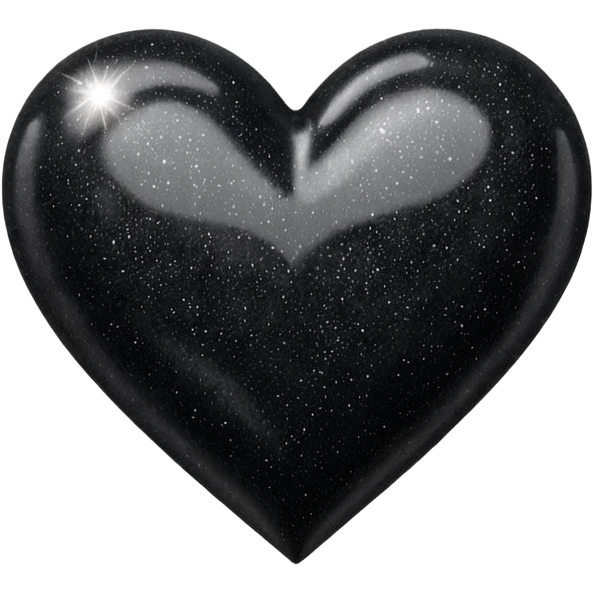 heart with black glitter, hearts emoji