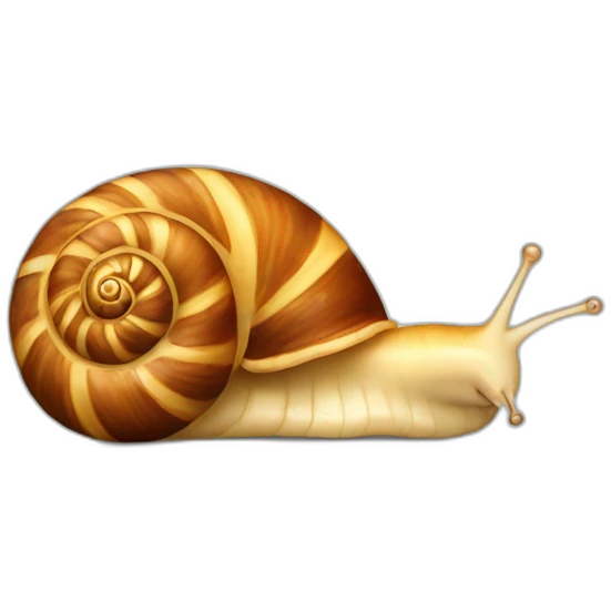 Snail with croissant shell emoji