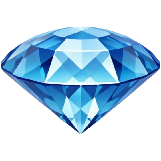 Blue crystalic diamond on the surface of the water emoji