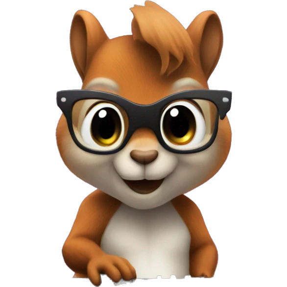 A squirrel in front of a dj desk emoji
