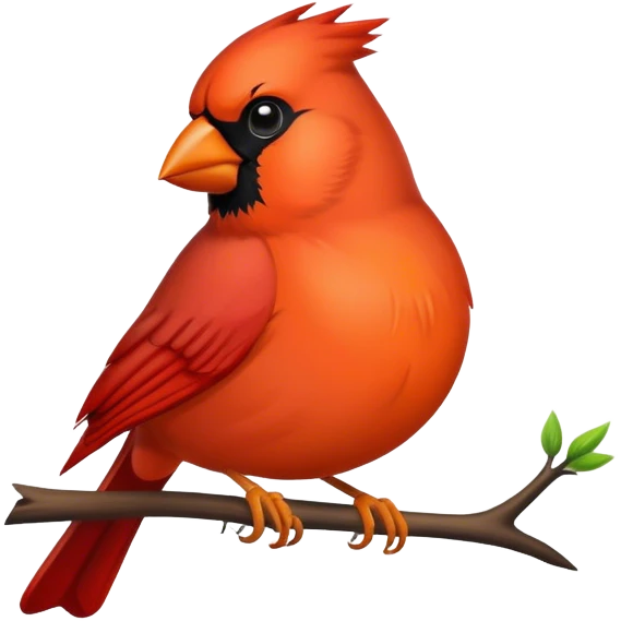 cardinal emblem with a touch of orange emoji