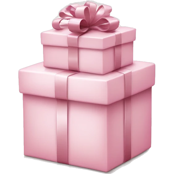 Light pink Christmas gifts under a white Christmas tree  emoji