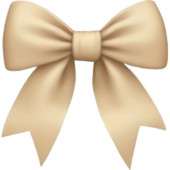 beige bow emoji