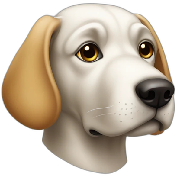 a dog with a long muzzle in profile emoji