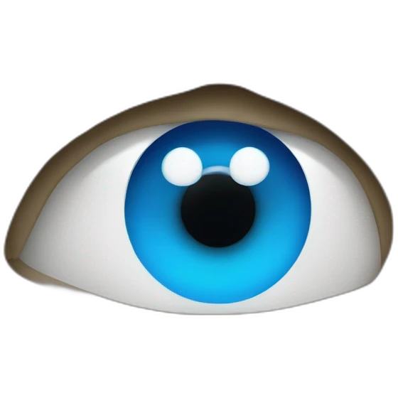 Émoji avec cœur bleu à la place des yeux emoji