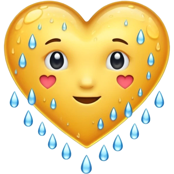 Rain heart emoji