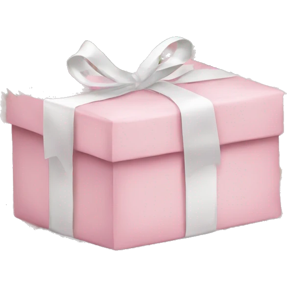Light pink Christmas gifts under a white Christmas tree  emoji