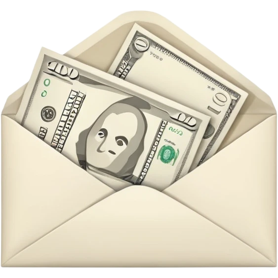 Salary enclosed in an envelope emoji